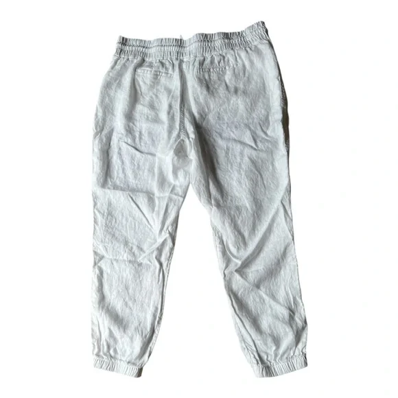 Athleta White Cabo Linen Jogger Track Pants Size 16 - Picture 3 of 11